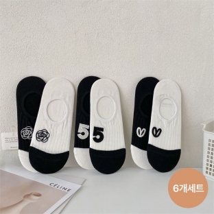 페이크삭스 덧신 6개세트